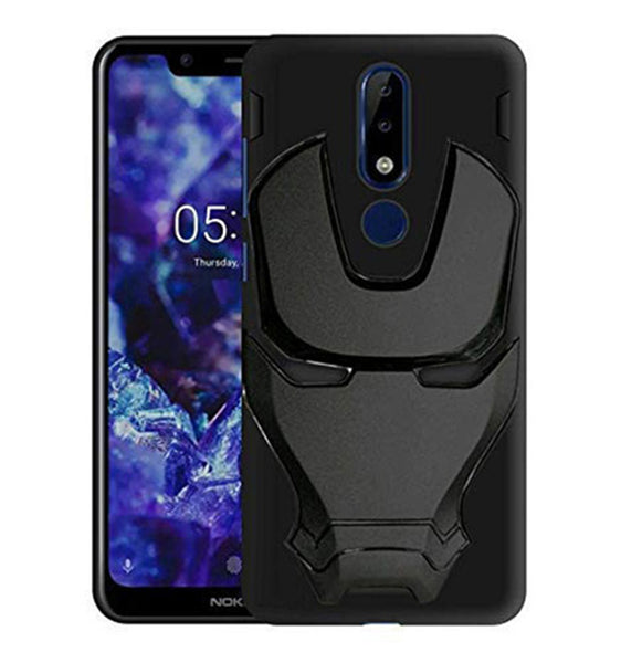 VAKIBO 3D IronMan Mask Avengers Edition Soft Flexible Silicon TPU Back Cover Case For Nokia 5.1 Plus