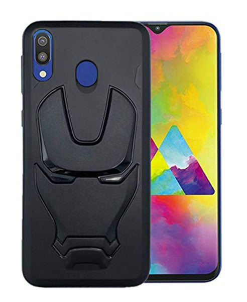 VAKIBO 3D IronMan Mask Avengers Edition Soft Flexible Silicon TPU Back Cover Case For Samsung Galaxy M20