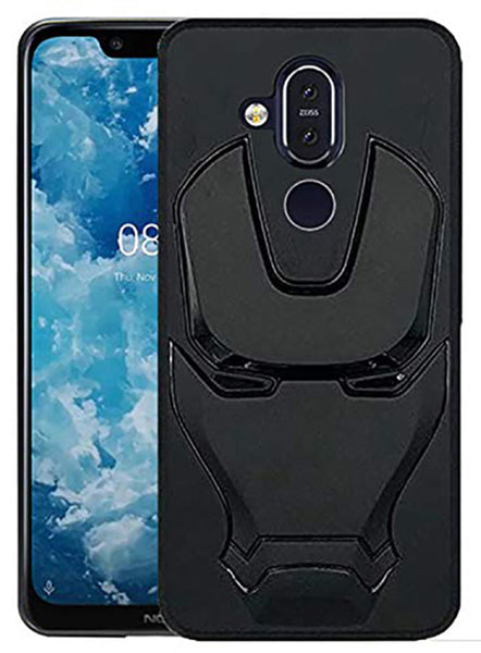VAKIBO 3D IronMan Mask Avengers Edition Soft Flexible Silicon TPU Back Cover Case For Nokia 8.1