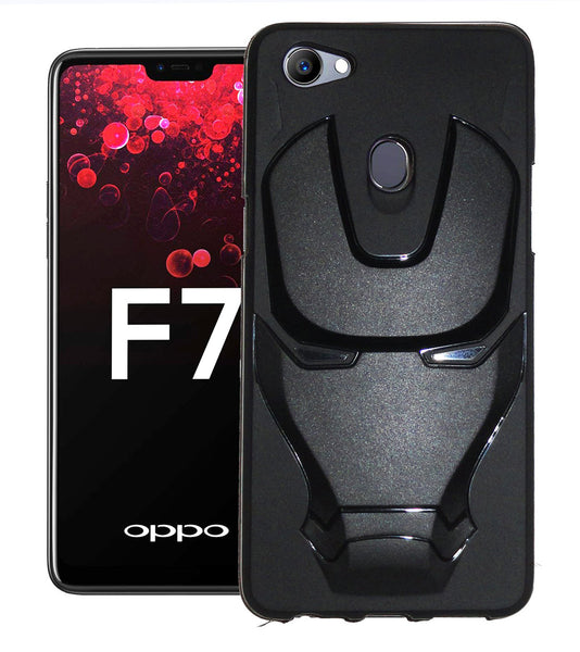 VAKIBO 3D IronMan Mask Avengers Edition Soft Flexible Silicon TPU Back Cover Case For Oppo F7
