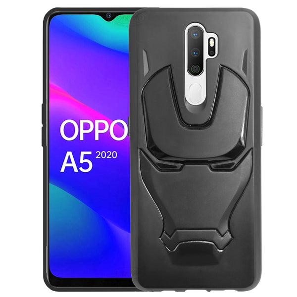 VAKIBO 3D IronMan Mask Avengers Edition Soft Flexible Silicon TPU Back Cover Case For Oppo A9 2020