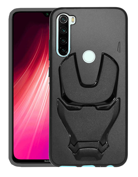 VAKIBO 3D IronMan Mask Avengers Edition Soft Flexible Silicon TPU Back Cover Case For Mi Redmi Note 8