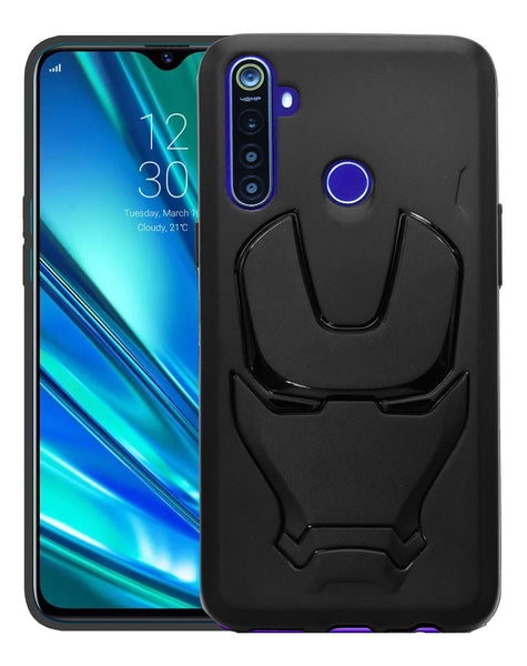 VAKIBO 3D IronMan Mask Avengers Edition Soft Flexible Silicon TPU Back Cover Case For Realme 5 PRO