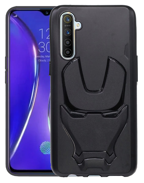 VAKIBO 3D IronMan Mask Avengers Edition Soft Flexible Silicon TPU Back Cover Case For Realme XT