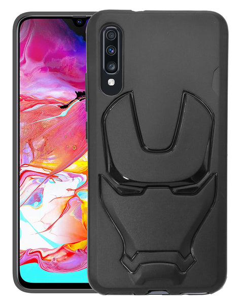 VAKIBO 3D IronMan Mask Avengers Edition Soft Flexible Silicon TPU Back Cover Case For Samsung Galaxy A70