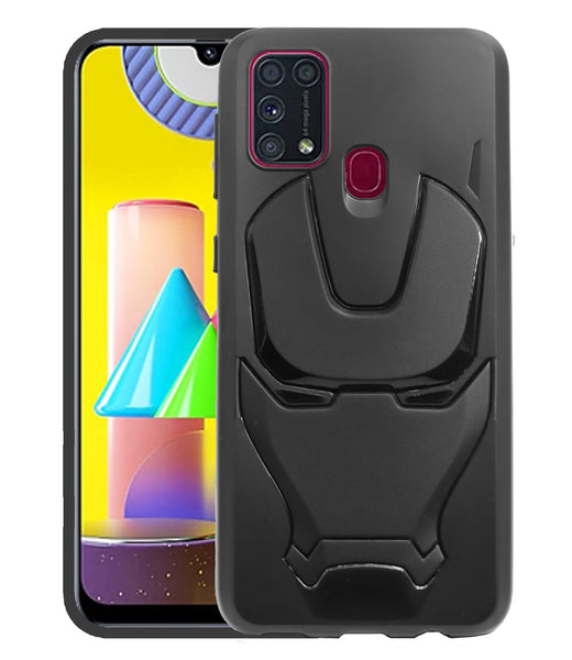 VAKIBO 3D IronMan Mask Avengers Edition Soft Flexible Silicon TPU Back Cover Case For Samsung Galaxy M31