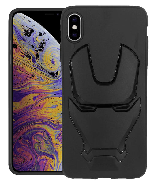 VAKIBO 3D IronMan Mask Avengers Edition Soft Flexible Silicon Back Cover Case For Apple iPhone XS MAX