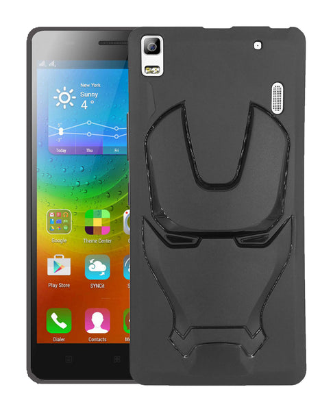 VAKIBO 3D IronMan Mask Avengers Edition Soft Flexible Silicon Back Cover Case For Lenovo A7000