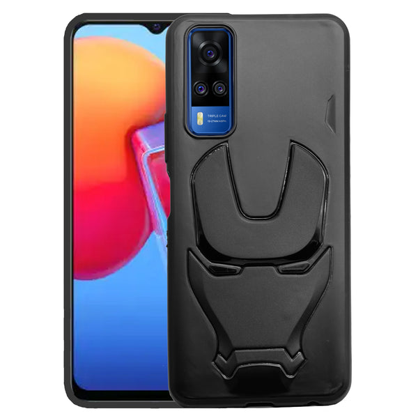 VAKIBO 3D IronMan Mask Avengers Edition Soft Flexible Silicon TPU Back Cover Case For Vivo Y51 2020